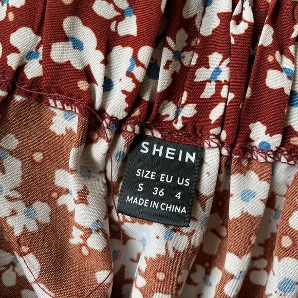 3/$15 SHEIN floral ditsy romantic cross over midi skirt - Picture 2 of 5